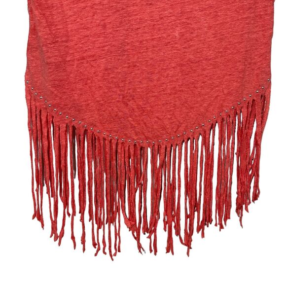 Rebecca Minkoff Gemini Fringe Beaded Linen Top Orange Women's XS NWT - Picture 7 of 9